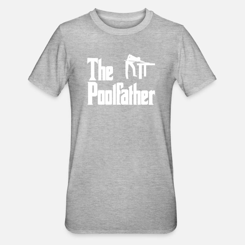 Billard Pool Snooker Poolfather - T-shirt polycoton Unisexe - gris chiné