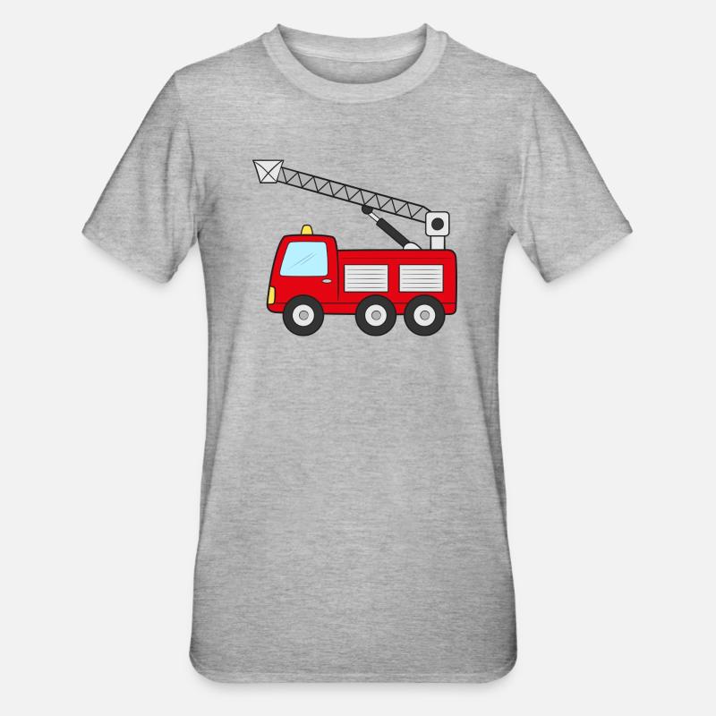 Fire engine Fire engine - Unisex Polycotton T-Shirt - heather grey