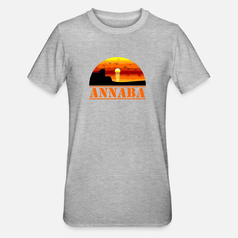 Annaba - T-shirt polycoton Unisexe - gris chiné