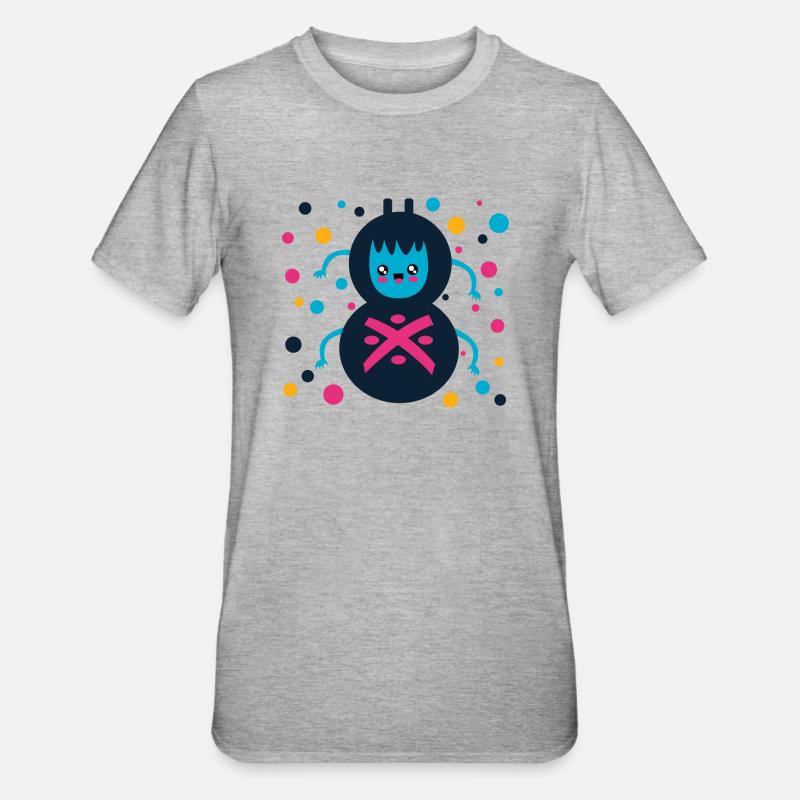 cute spider, gift, spinner - Unisex Polycotton T-Shirt - heather grey