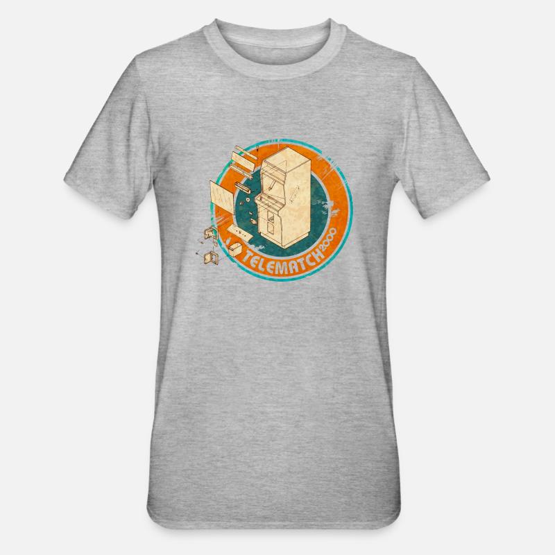 telematch2000 - T-shirt polycoton Unisexe - gris chiné