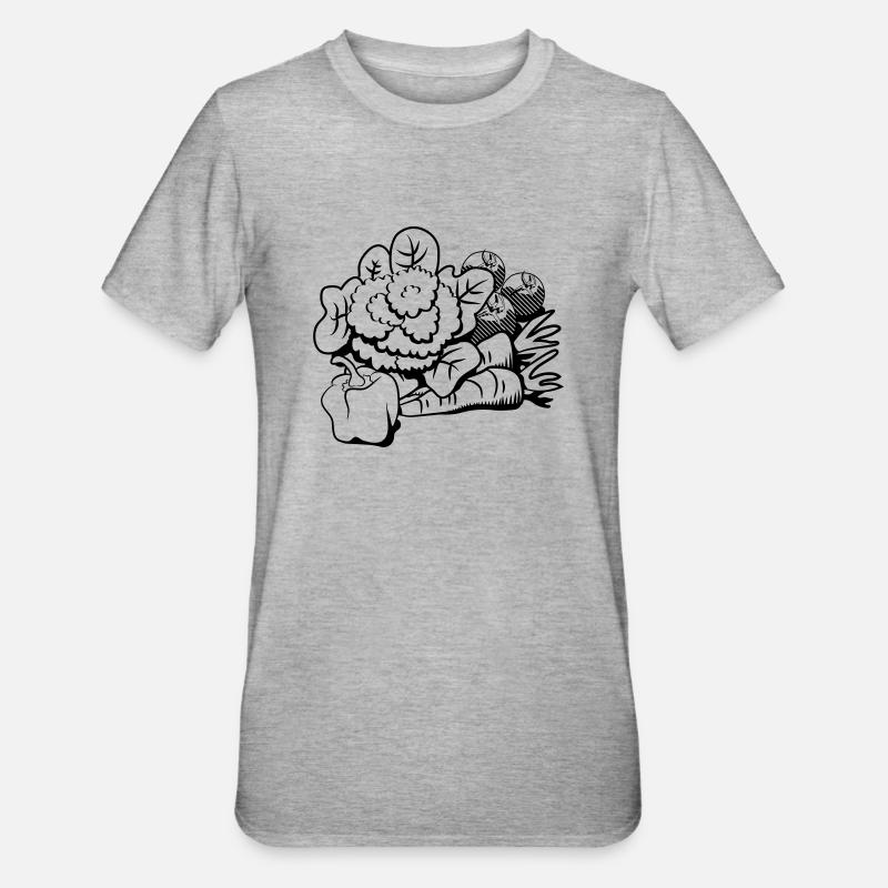 chou-fleur végétal - T-shirt polycoton Unisexe - gris chiné