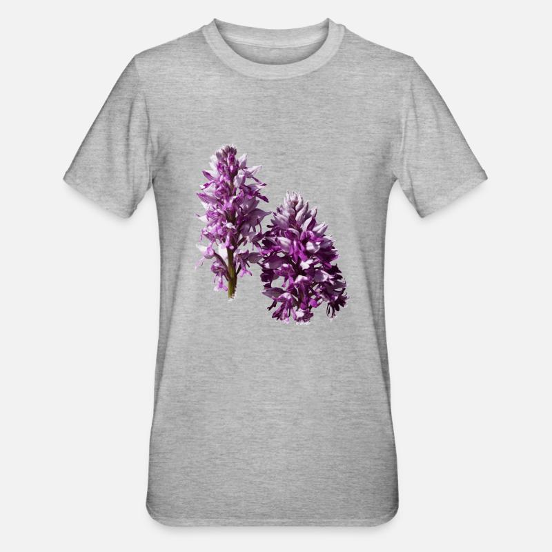 L'orchidée est une orchidée native - T-shirt polycoton Unisexe - gris chiné