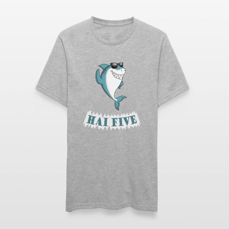 Haifisch High Five oder in dem Fall: HAI FIVE! Unisex Polycotton T-Shirt