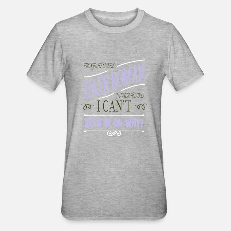 pc fullstack developer - Unisex Polycotton T-Shirt - Grau meliert