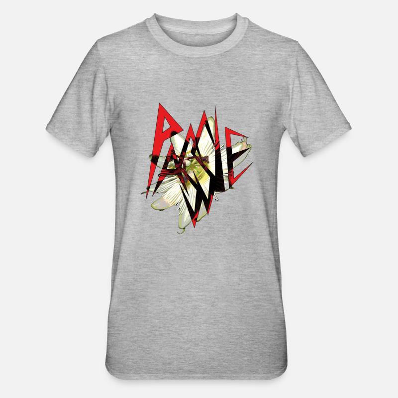 Passiflore - T-shirt polycoton Unisexe - gris chiné