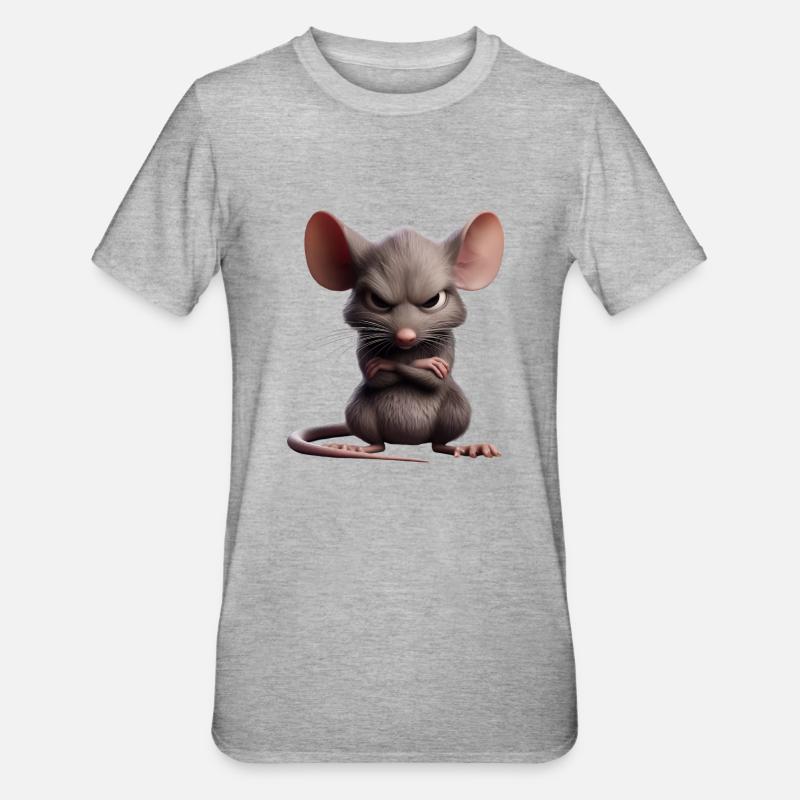 Rat grim 2 - T-shirt polycoton Unisexe - gris chiné