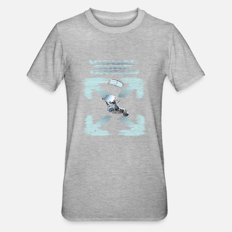 Visual Kitesurfing Dream - Unisex Polycotton T-Shirt - heather grey
