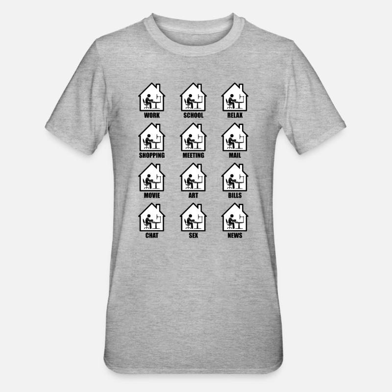 Computer home office fun gift - Unisex Polycotton T-Shirt - heather grey