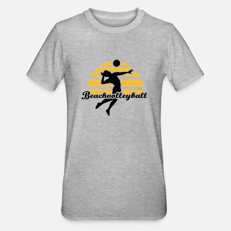 Beachvolleyball - T-shirt polycoton Unisexe - gris chiné