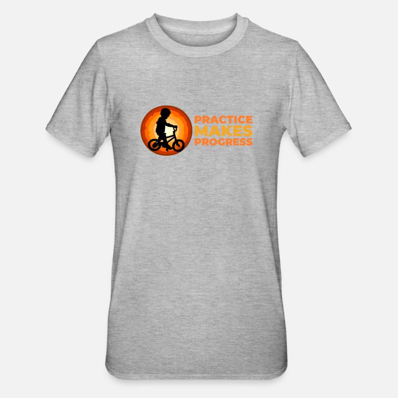 Practice makes progress - Unisex Polycotton T-Shirt - heather grey