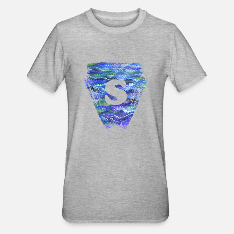 dreieck e 103 s - Unisex Polycotton T-Shirt - Grau meliert