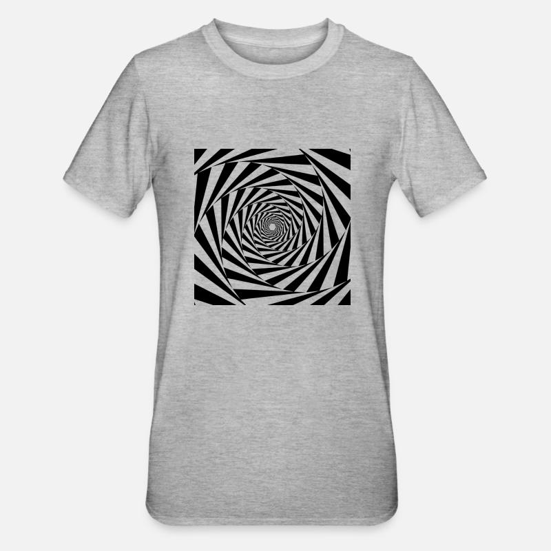 Spirale - Unisex Polycotton T-Shirt - Grau meliert