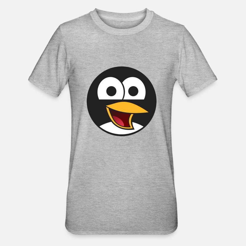 Vogel Comic - Unisex Polycotton T-Shirt - Grau meliert