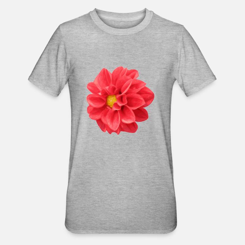 fleur - T-shirt polycoton Unisexe - gris chiné