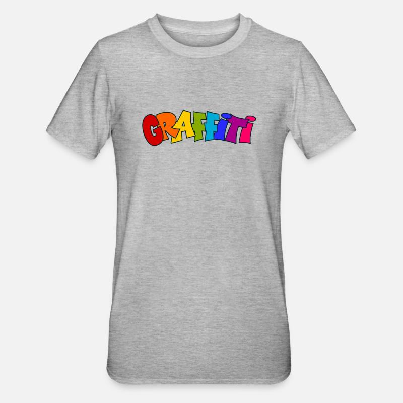 Graffiti - T-shirt polycoton Unisexe - gris chiné