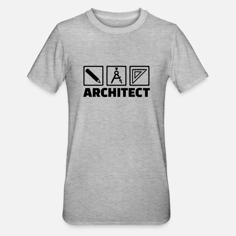 Architecte - T-shirt polycoton Unisexe - gris chiné