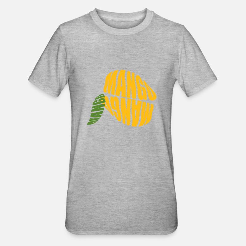 mango - Unisex Polycotton T-Shirt - heather grey
