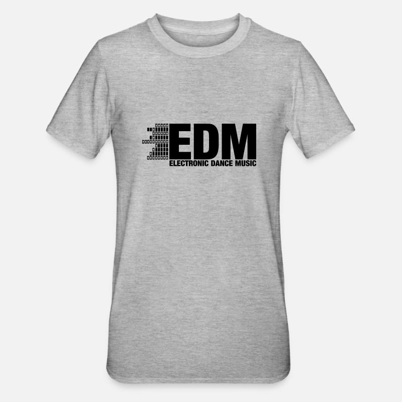 ELECTRO,DUBSTEP,EDM,MUSIC,DANCE,ELECTRONIC,MINIMAL - Unisex Polycotton T-Shirt - Grau meliert