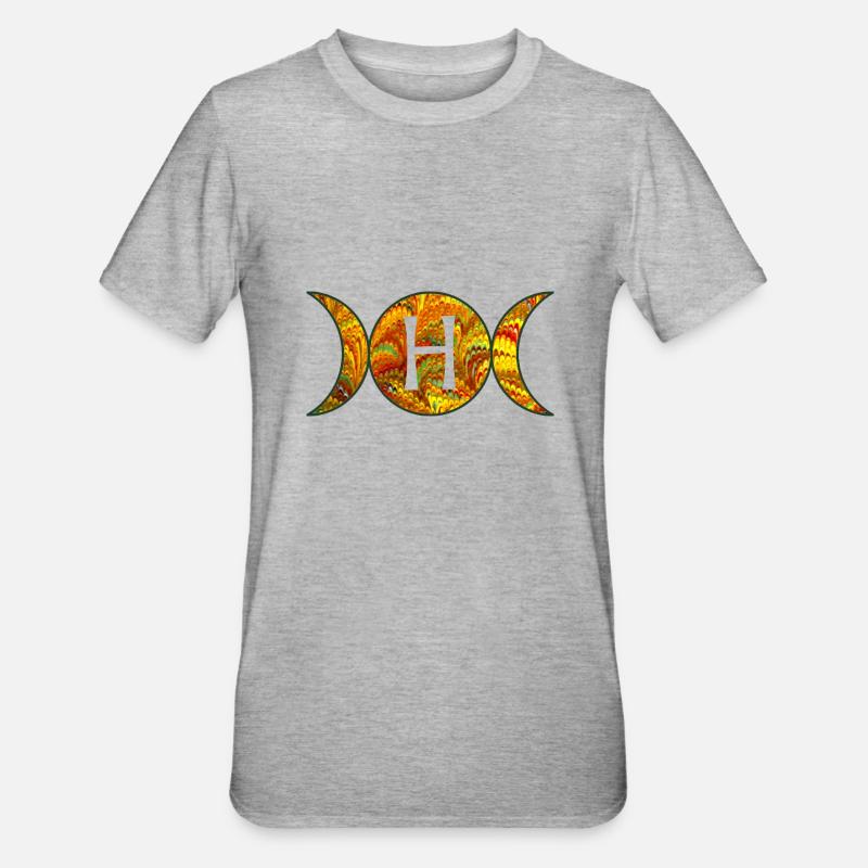 mondphasen e 38 h - Unisex Polycotton T-Shirt - Grau meliert