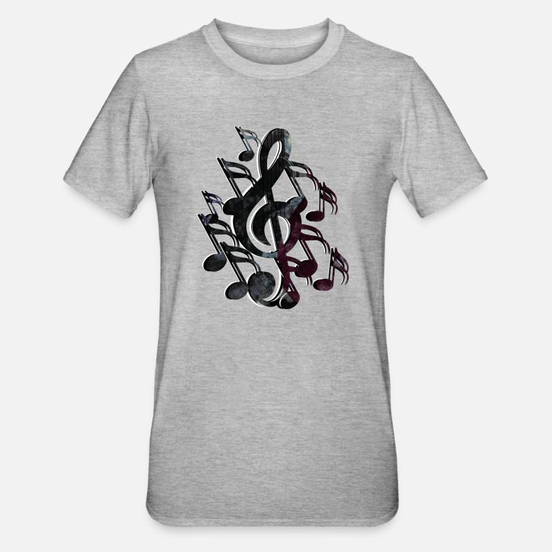 Notes de clé - T-shirt polycoton Unisexe - gris chiné