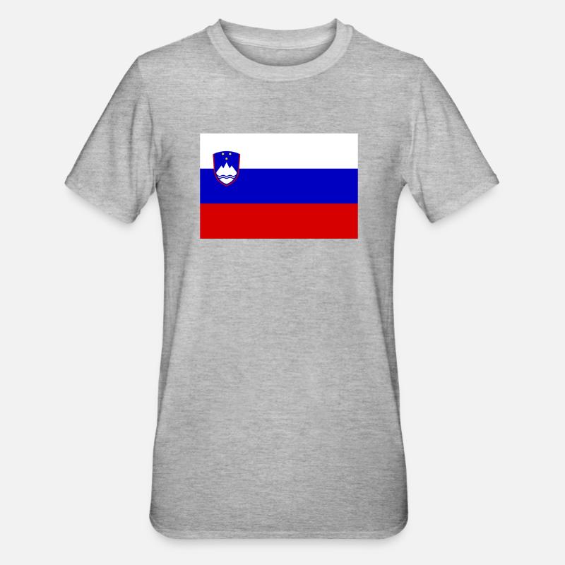 Drapeau Slovénie drapeau slovène - T-shirt polycoton Unisexe - gris chiné