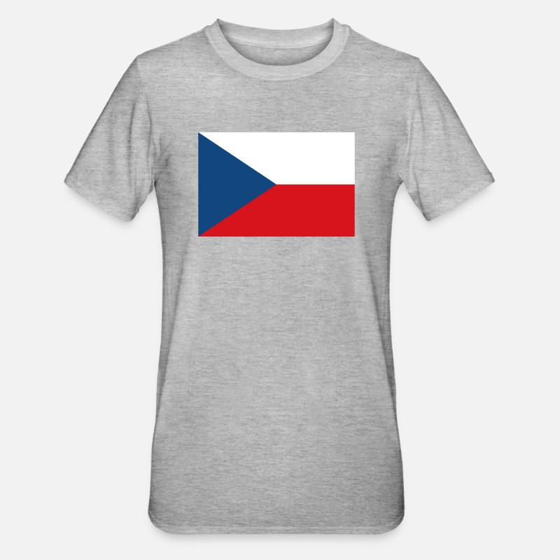Tchéquie drapeau tchèque drapeau - T-shirt polycoton Unisexe - gris chiné