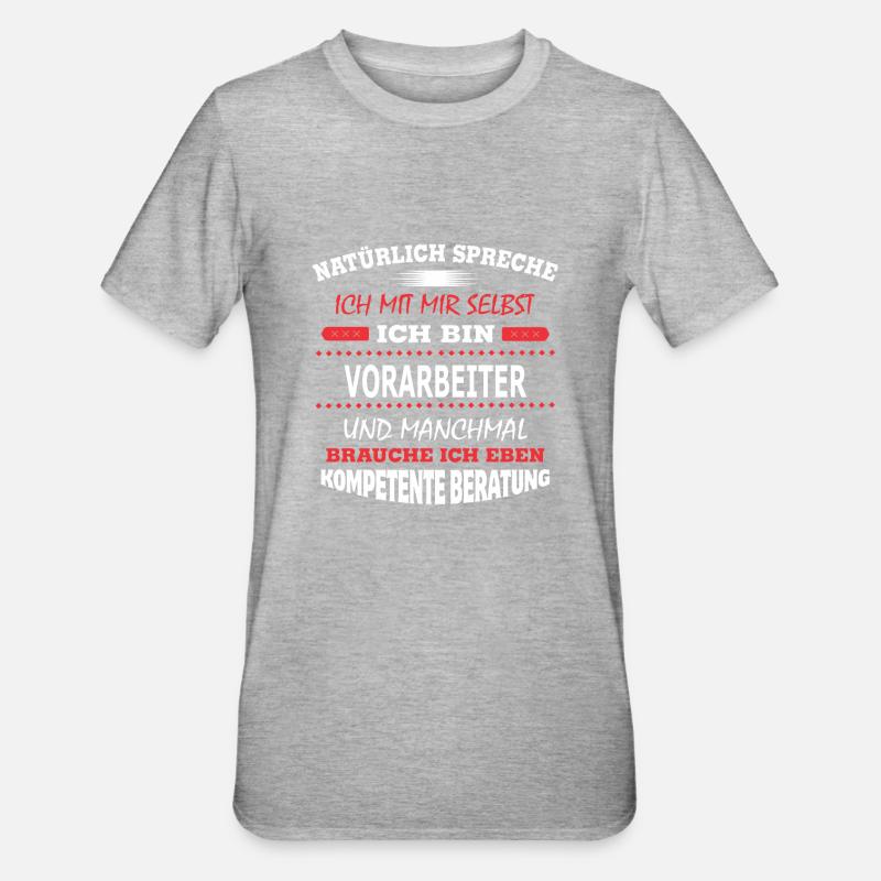 VORARBEITER - Unisex Polycotton T-Shirt - Grau meliert