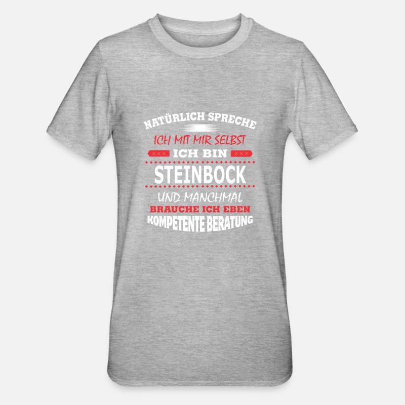 STEINBOCK - Unisex Polycotton T-Shirt - Grau meliert
