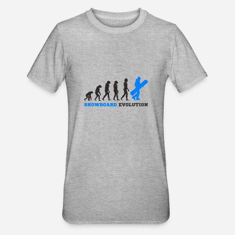 Snowboard snowboarder evolution - T-shirt polycoton Unisexe - gris chiné