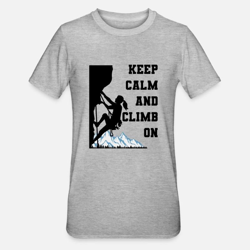 grimper - T-shirt polycoton Unisexe - gris chiné