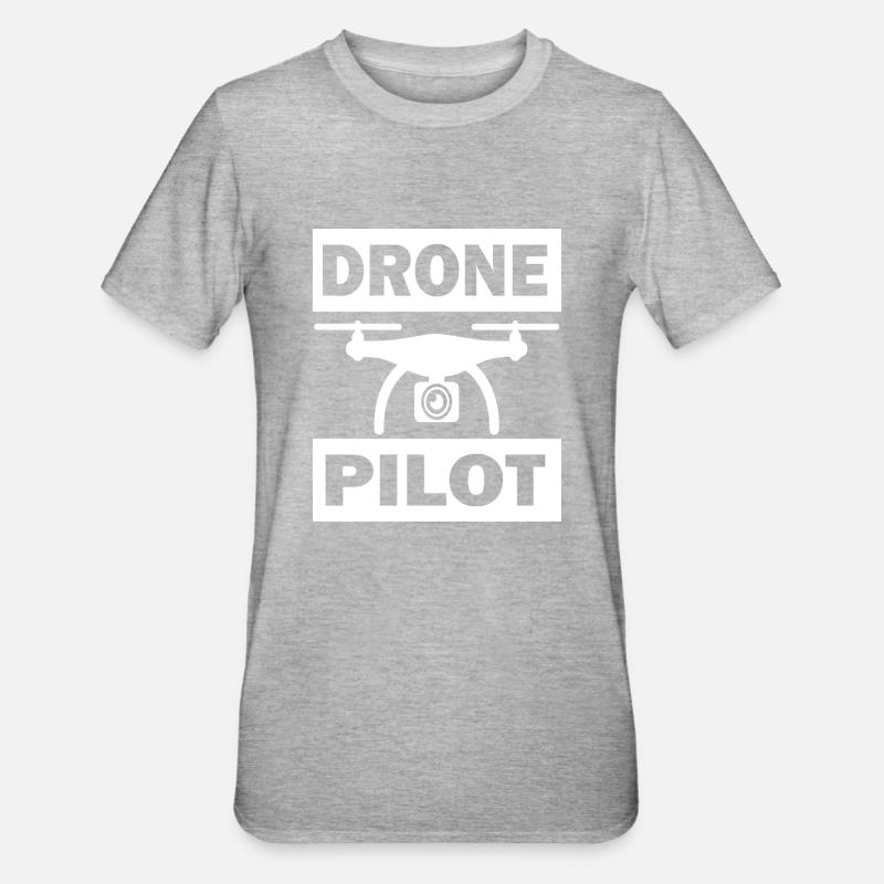 Drone FPV Drones - Unisex Polycotton T-Shirt - heather grey