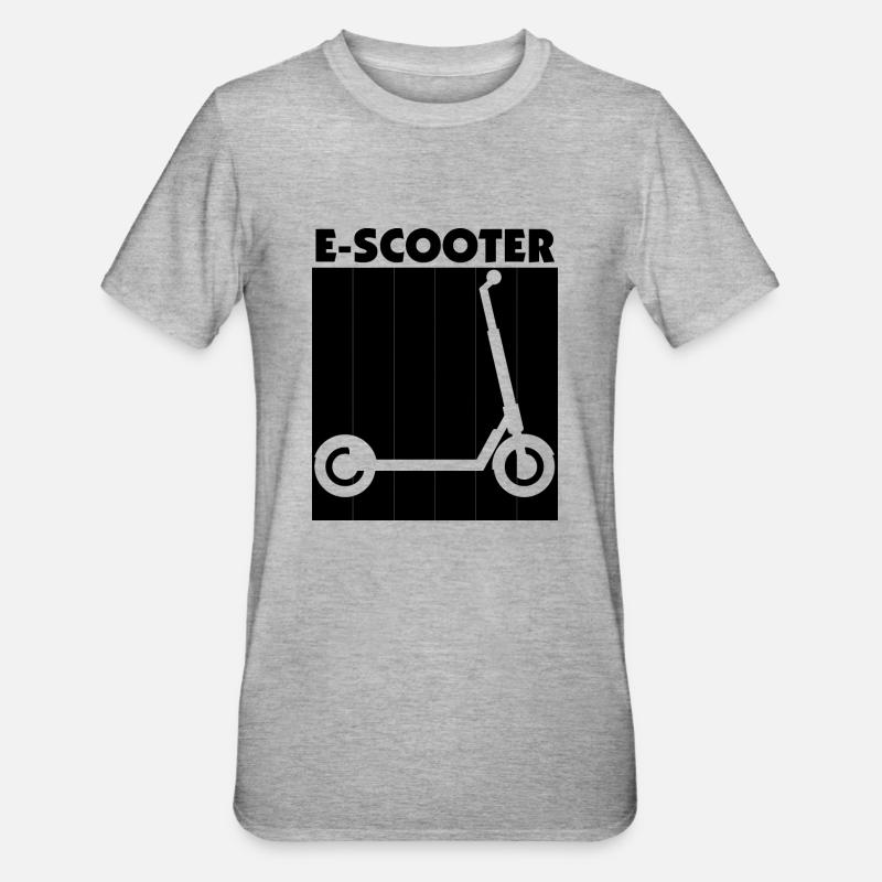 E-Scooter Roller Scooter - T-shirt polycoton Unisexe - gris chiné