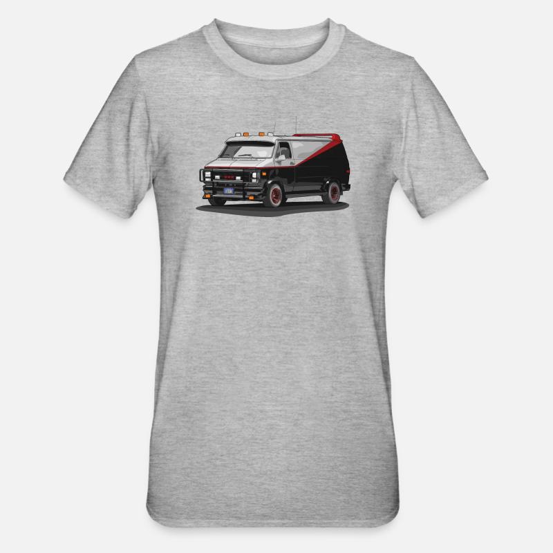 A Team Van - T-shirt polycoton Unisexe - gris chiné
