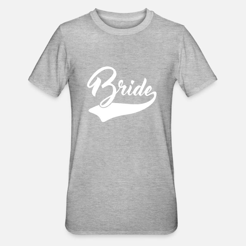 Bride - Unisex Polycotton T-Shirt - Grau meliert