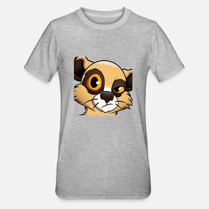 Suricate « Pas impressionné » - T-shirt polycoton Unisexe - gris chiné