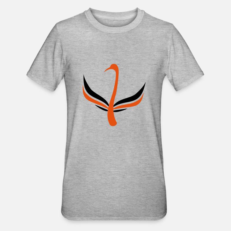 Schwan 2fbg - Unisex Polycotton T-Shirt - Grau meliert