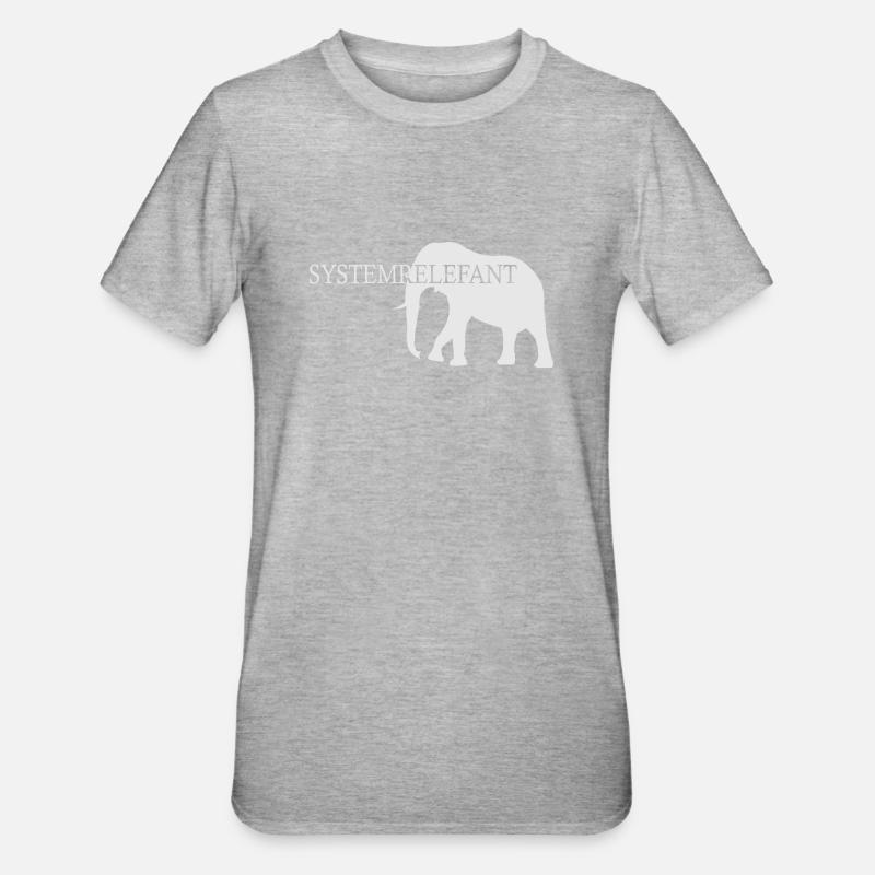 Systemrelefant - Systemrelevant - Unisex Polycotton T-Shirt - Grau meliert