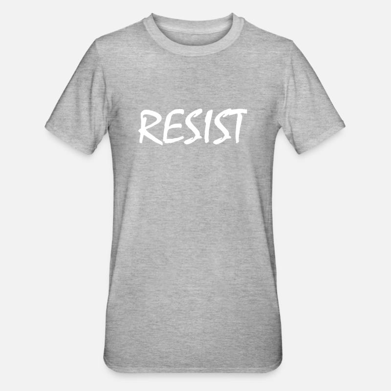 Resist - T-shirt polycoton Unisexe - gris chiné