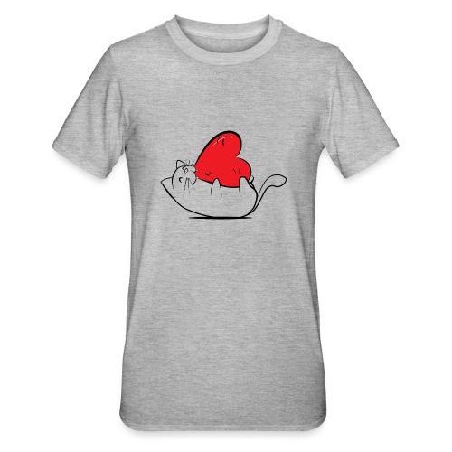 Cat Love - Uniseks Polycotton T-shirt