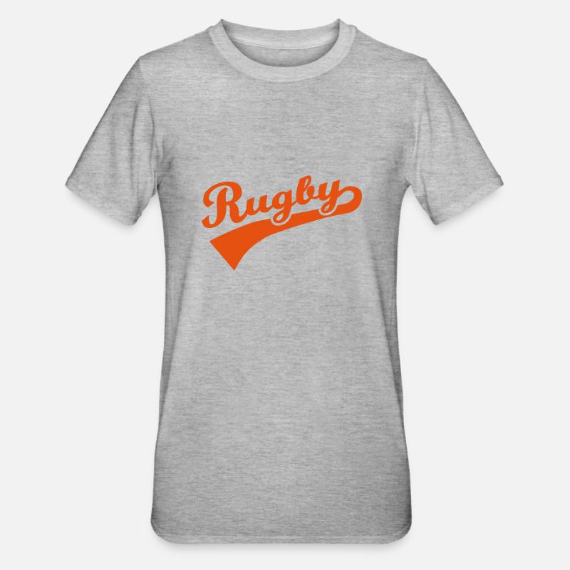 Rugby - Unisex Polycotton T-Shirt - heather grey