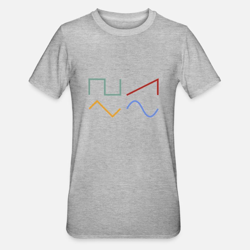WAVEFORMS - T-shirt polycoton Unisexe - gris chiné