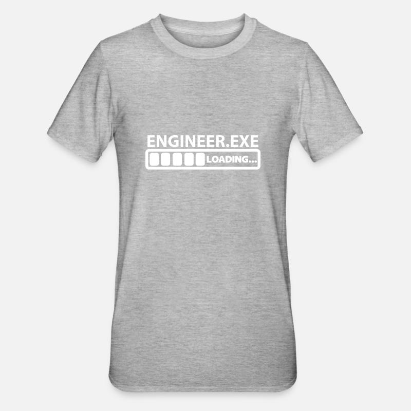 engineer exe loading - Unisex Polycotton T-Shirt - Grau meliert