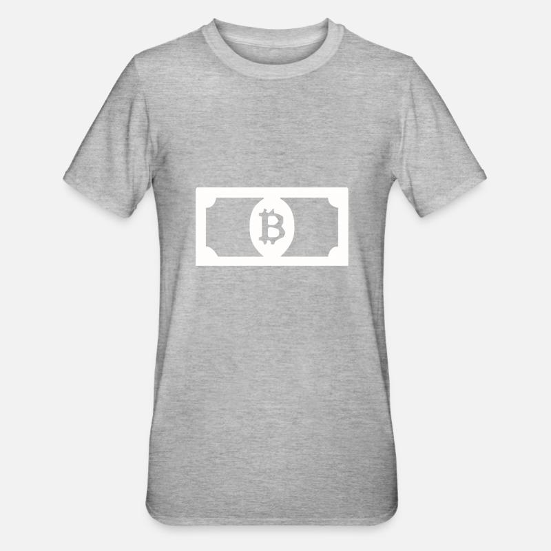 Bitcoin dollars - T-shirt polycoton Unisexe - gris chiné