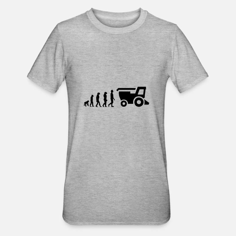 Moissonneuse évolution - T-shirt polycoton Unisexe - gris chiné