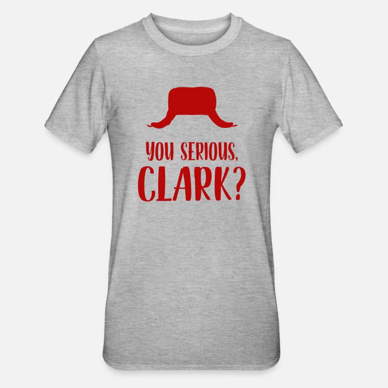 Du ernsthafter Clark - Unisex Polycotton T-Shirt - Grau meliert