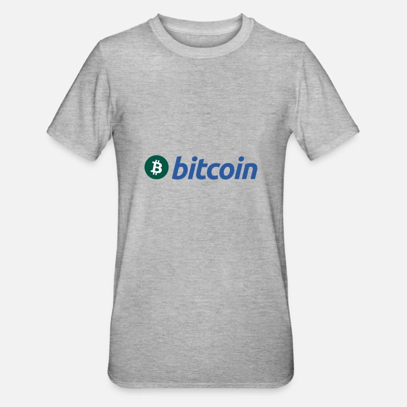 Bitcoin (Bitcoin) - Unisex Polycotton T-Shirt - Grau meliert