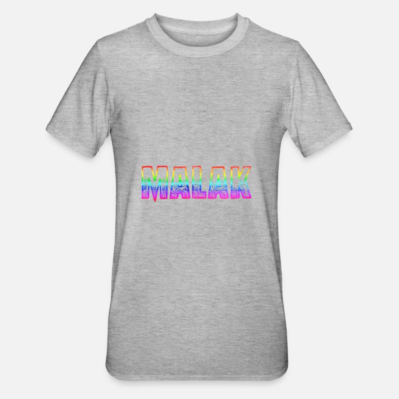 Malak RS Arc-en-ciel - T-shirt polycoton Unisexe - gris chiné