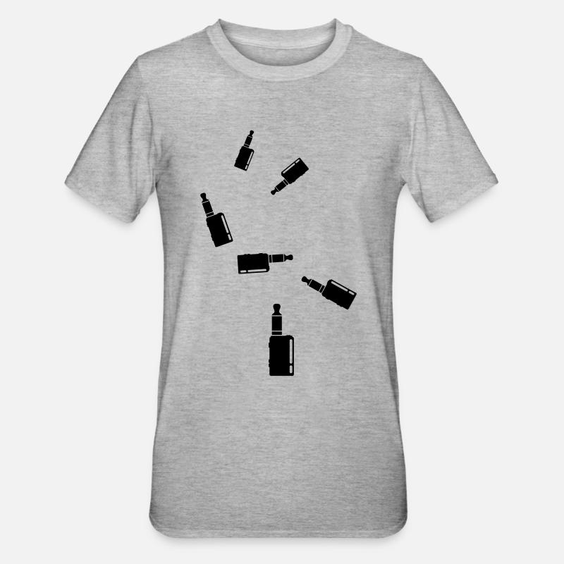 Silhouette de cigarette électronique - T-shirt polycoton Unisexe - gris chiné