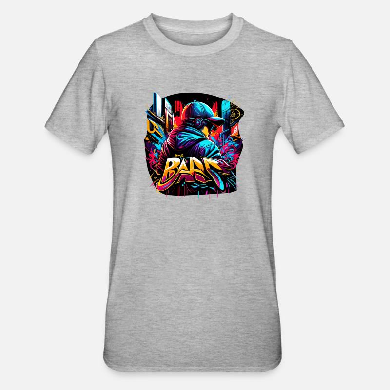 Graffitti Garçon - T-shirt polycoton Unisexe - gris chiné